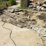 Füvesítés díszkerttel előtte