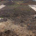 Füvesítés és díszkút építés előtt