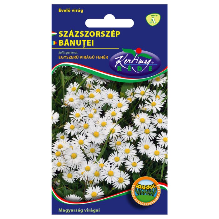 Százszorszép vetőmag, egyszerű virágú fehér 1 g